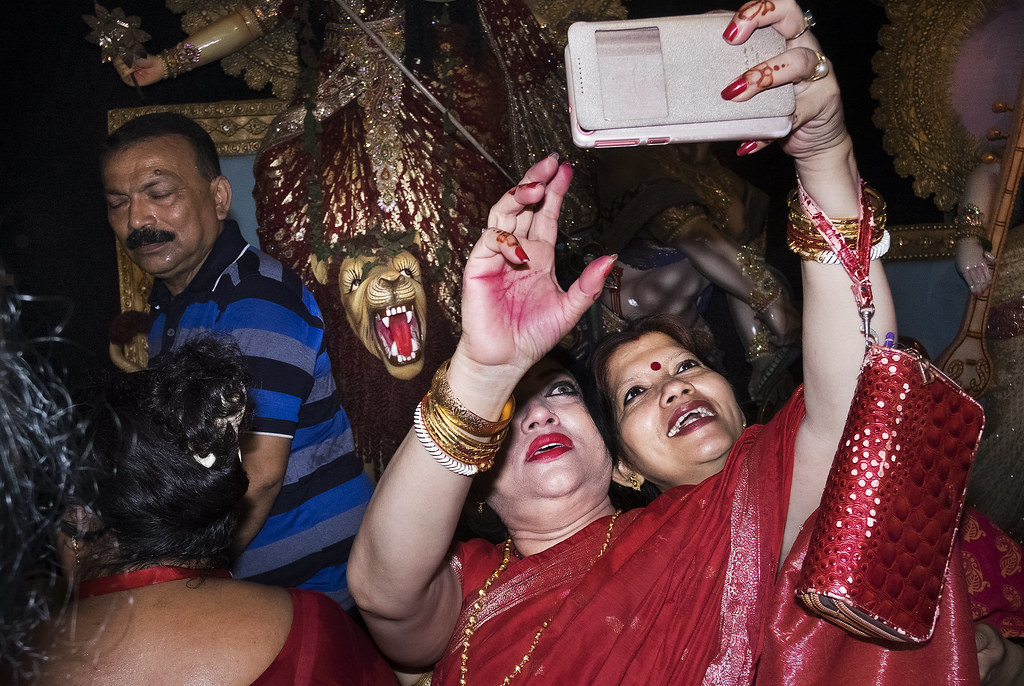 Flash Street Photography Durga Puja Banani